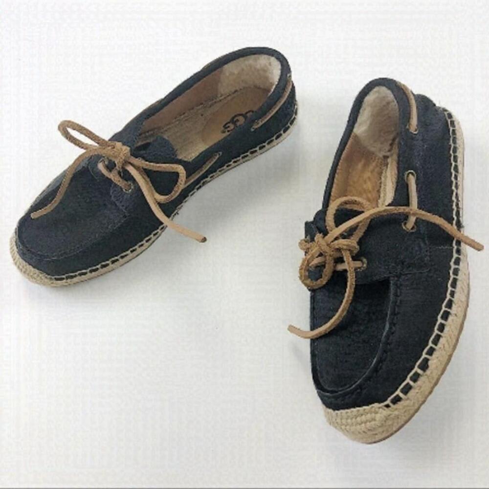 Ugg loafer black calf espadrille Size 7